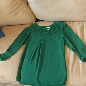 Fir Tree green top from Anthropologie